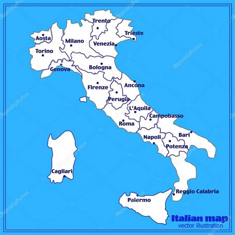 Major Cities In Italy Map Table Rock Lake Map