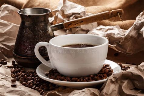 Coffee Cup And Cezve For Turkish Coffee Stock Photo Image Of