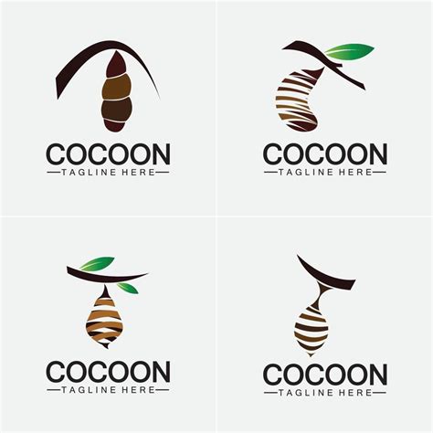 Cocoon Logo Vector Illustration Design Template 3242671 Vector Art At