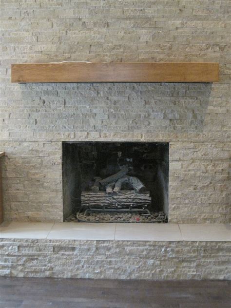 How To Install Stacked Stone Tile On Fireplace Fireplace Guide By Linda