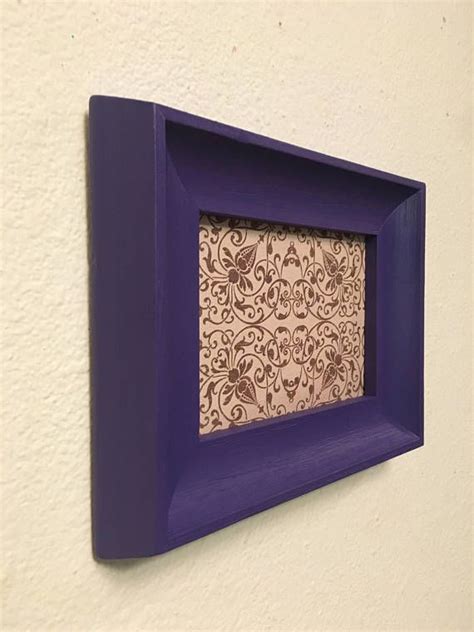 Picture Frame Upcycled Handpainted Purple 5x7 Photo Frame Etsy
