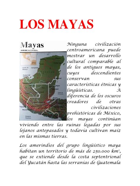 Los Mayas Pdf Civilización Maya Centroamérica