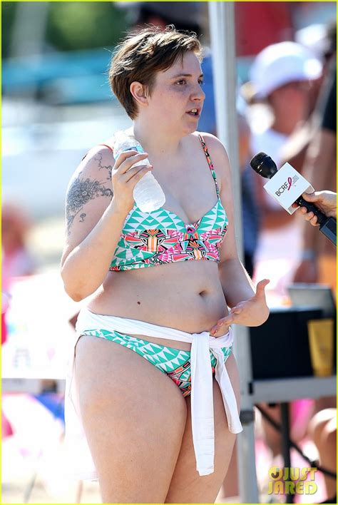 Lena Dunham Hits The Beach In A Bikini For Breast Cancer Research