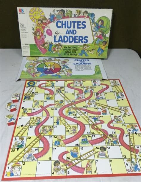 Vintage Chutes And Ladders 1979 Edition Milton Bradley Incomplete Parts