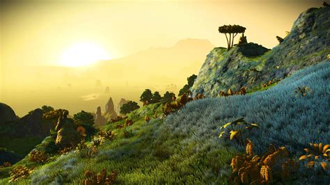 Paradise Moon Orbiting Paradise Jungle Planetwith This View From The