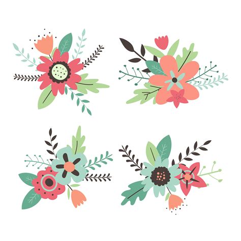 Overstock.com has been visited by 1m+ users in the past month Flower Clipart Set Vector Collection 275782 Vector Art at ...