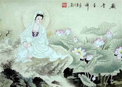 Chinese Kuan Yin Painting 3757001 30cm X 45cm12〃 X 18〃