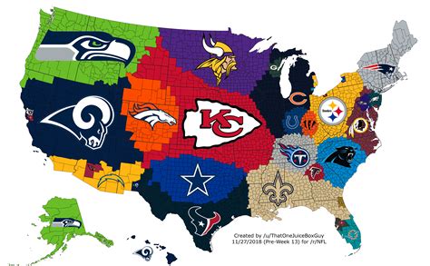 Nfl Teams On A Map Large World Map