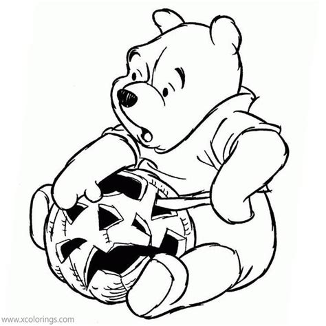 Winnie The Pooh Halloween Coloring Pages Eeyore Trick Or Treat