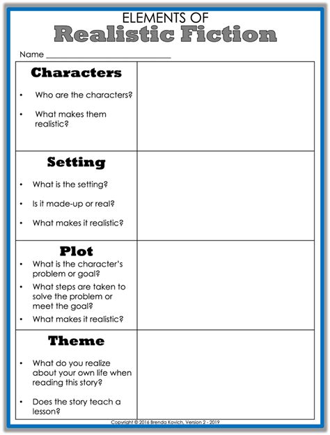 Teaching Realistic Fiction With Reading Activities For