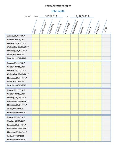 Homeschool Attendance Tracker Editable Printable Ms Etsy