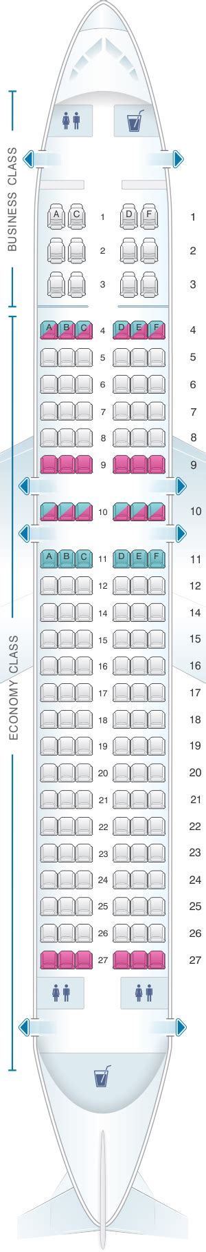 Seat Map Avianca Airbus A320