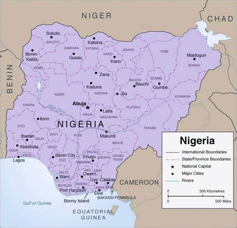 Detailed Map Of Nigeria Map Of Detailed Nigeria Western Africa Africa