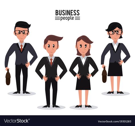Business People Cartoon Royalty Free Vector Image