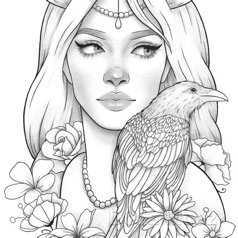 Coloring Pages Fancy Girls