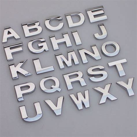 Car Sticker Universal 3d Alphabet Letter Self Adhesive Auto Badge
