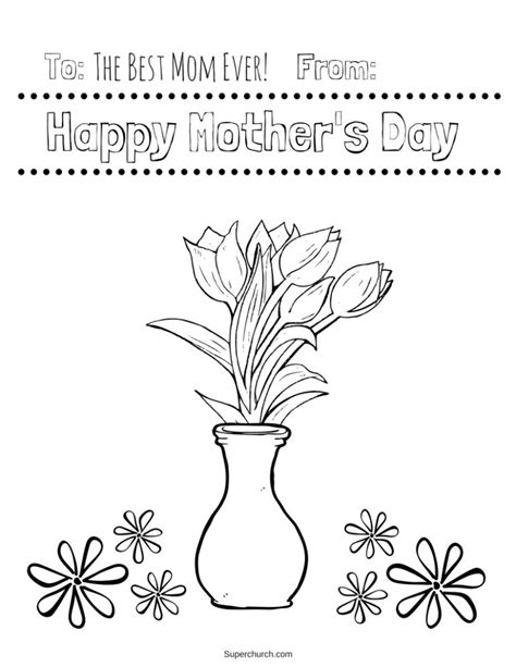 mothers day coloring page super church