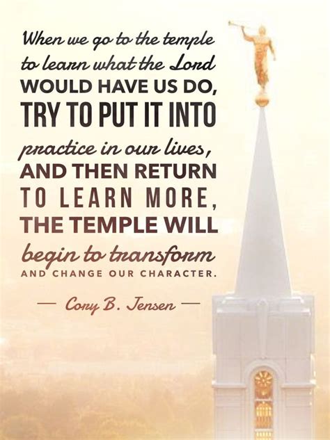 When We Go To The Temple To Learn Temple Quotes Lds Lds Quotes