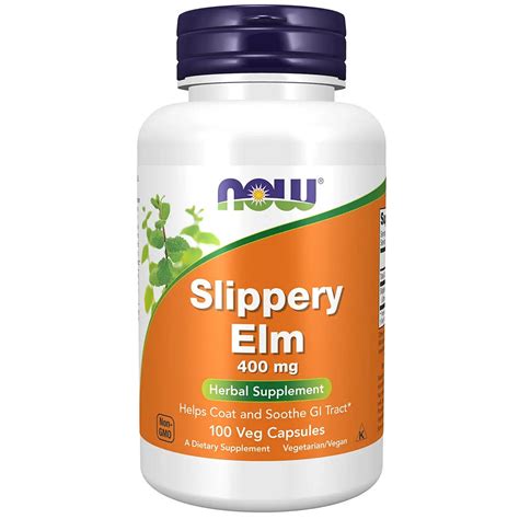 Now Foods Slippery Elm Capsules 400mg 100 Capsules Richesm Healthcare