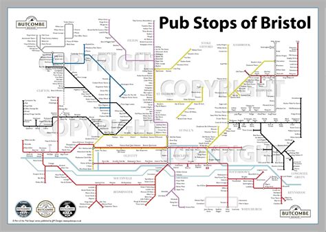 Tube Map Of Pubs In Bristol A Poster Available From Butcombe Bristol