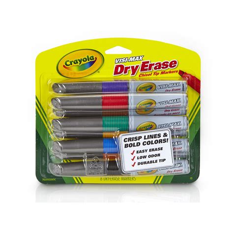 Crayola Visi Max Dry Erase Markers 8 Ct Beckers School Supplies
