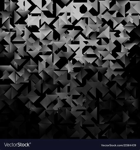Black And White Geometric Triangular Background Vector Image