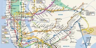 New York City train map - New York train lines map (New York - USA)
