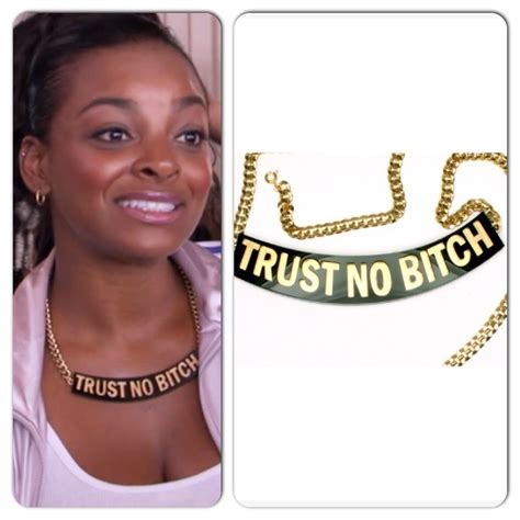 Trust No Bitch Trust No Man Statement Link Chain Necklace Celebrity