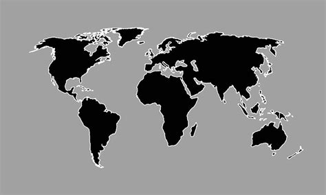 【人気ダウンロード！】 World Map White Outline 781296 World Map Black And White