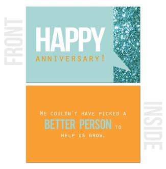 Search anniversary cards for her, or anniversary cards for him. Happy Work Anniversary Cards