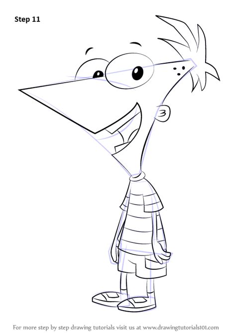 Learn How to Draw Phineas Flynn from Phineas and Ferb (Phineas and Ferb