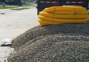 You can cover the stone that you've just laid in order to make your french drain invisible. More Stone the better the French Drain | French Drain ...