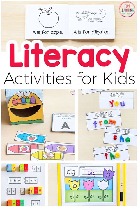 Kindergarten Literacy Activities For Home