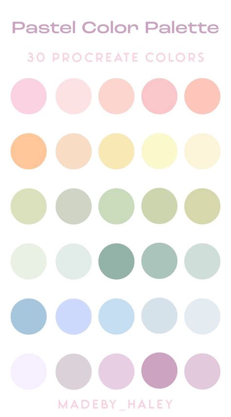 Pastel Color Palette Procreate Colors Hex Color Palette Color Schemes Colour Palettes