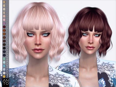 The Sims Resource Nhoa By Anto Sims 4 Hairs Sims Hair Womens