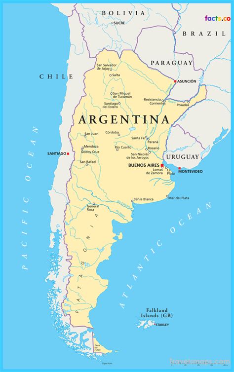Map Of Argentina Travelsmapscom