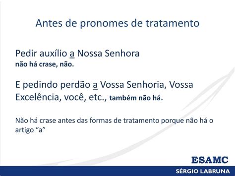 Crase Em Pronome De Tratamento
