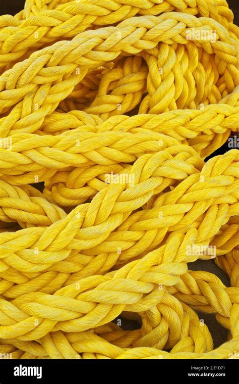 Yellow Rope Strong And Colorful Rope Stock Photo Alamy