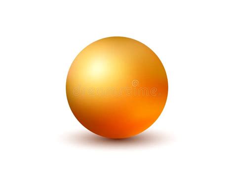 Golden Ball Isolated On White Background Vector Stock Vector