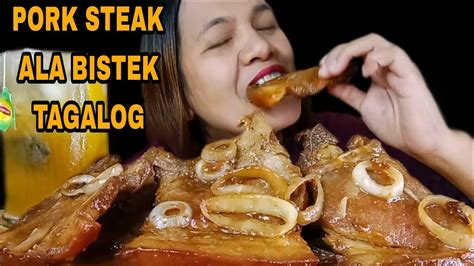 pork steak mukbang ala bistek tagalog filipino food mukbang philippines maggyscuisine06