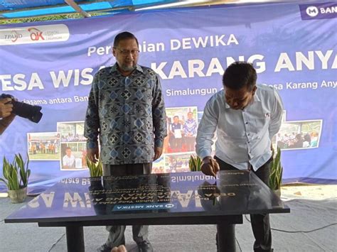 Bank Mestika Resmikan Pemandian Desa Wisata Karang Anyar Index Sumut