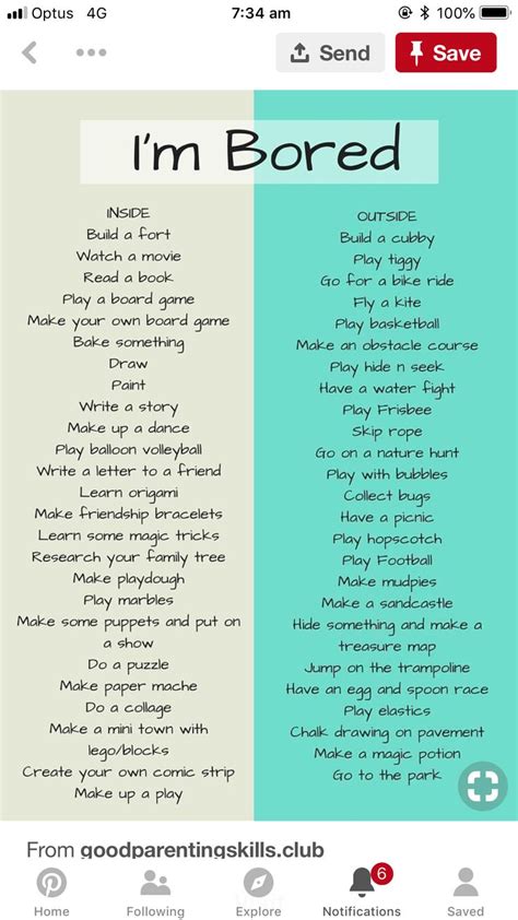 Pin By Jill Hooper On Great For Kids What To Do When Bored Things