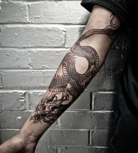 Unleash Your Inner Warrior With Chinese Dragon Tattoo Leg Sleeve 10