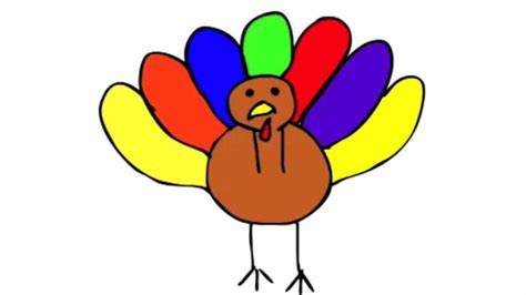 How To Draw A Turkey Youtube