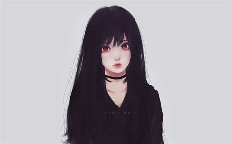 Download 1440x3168 Realistic Anime Girl Black Hair Attractive