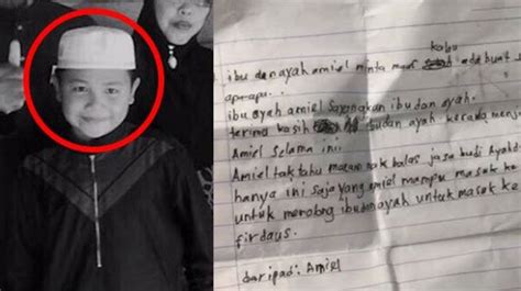 Sebelum Meninggal Terbakar Hafidz Cilik Ini Kirim Surat Ke Ayah Ibunya