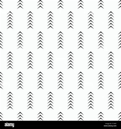 Abstract Seamless Pattern With Arrows Motif Fir Tree Pattern