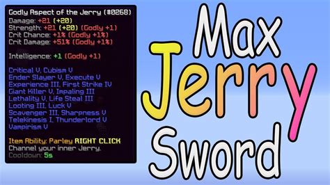 Maxing Aspect Of The Jerry In Hypixel Skyblock Youtube