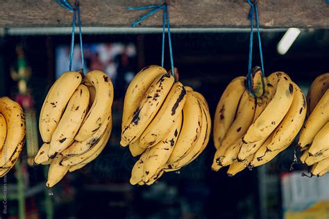 Bananas Hanging In A Market Stock Images Page Everypixel