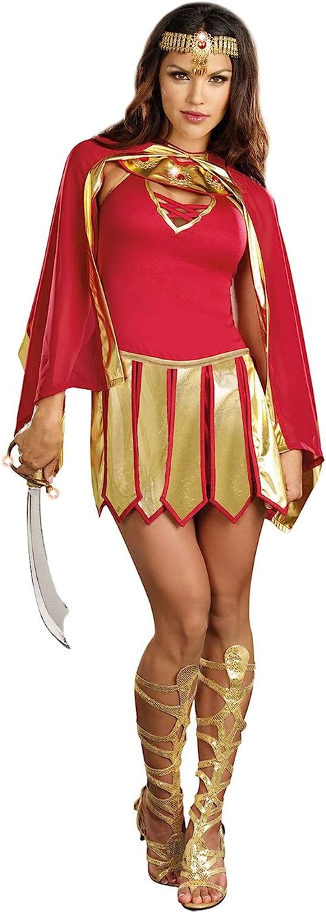 Dreamgirl Womens Warrior Princess Costume Red Medium Adult Sized Costumes